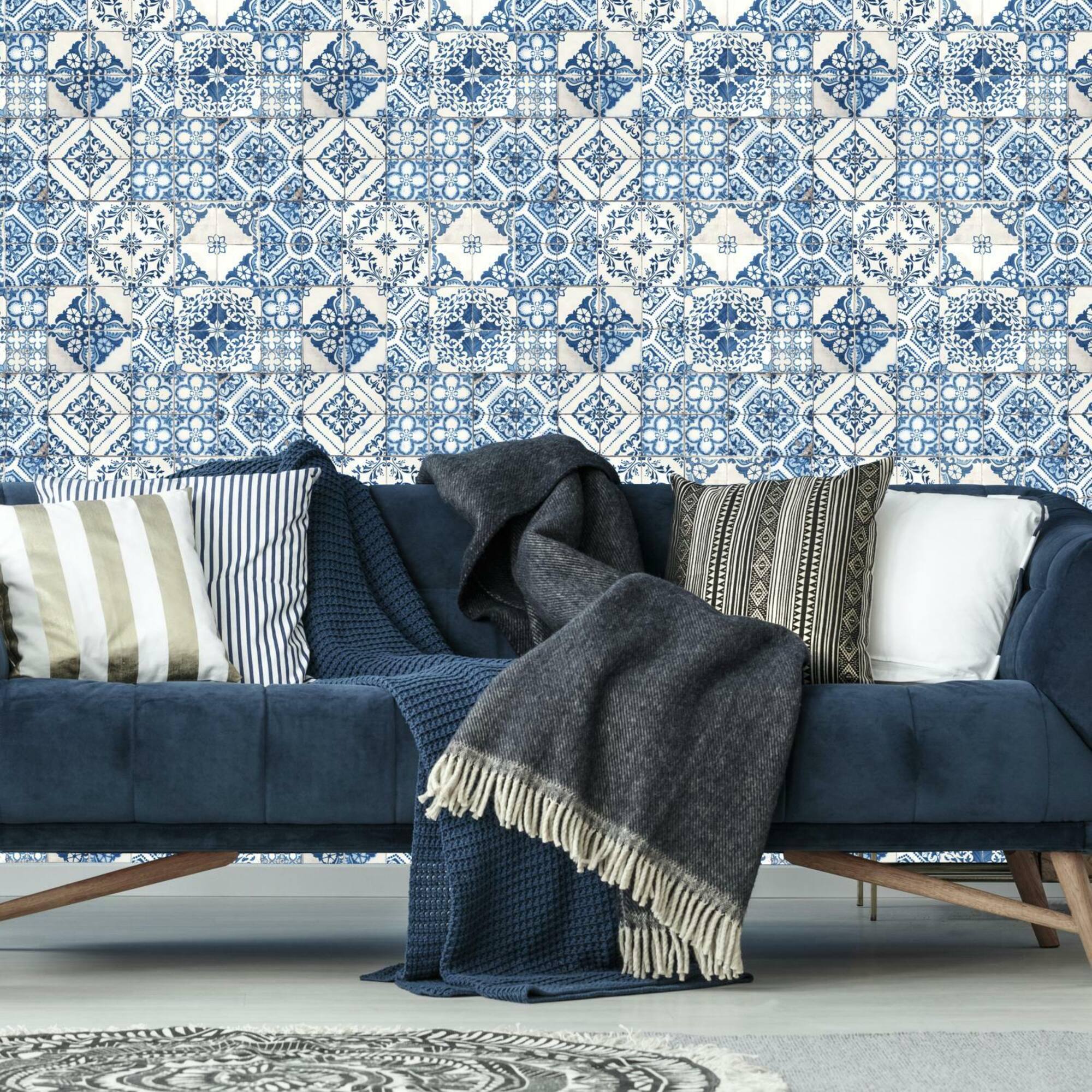 RoomMates Mediterranean Tile Peel & Stick Wallpaper